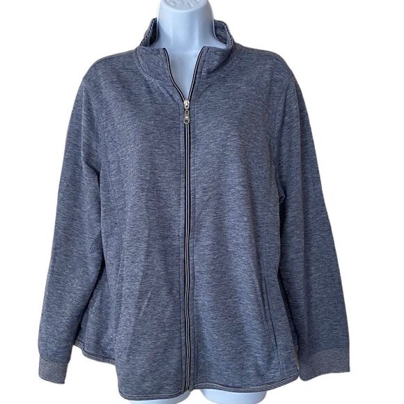 Coral Bay Women’s Heathered Full Zip Raglan Jacket - Picture 1 of 7